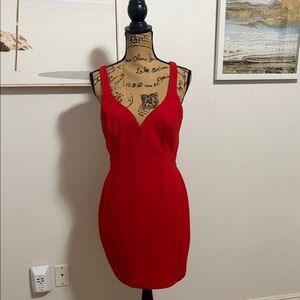 Chic Scarlet Sleeveless Dress
